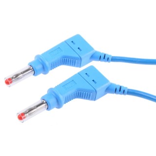 Staubli Connector Test Lead 32A, 600V Blue Silicone Insulated 2 m Lead Length 66.9408-200-23