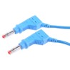 Staubli Connector Test Lead 32A, 600V Blue Silicone Insulated 2 m Lead Length 66.9408-200-23