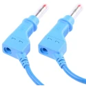 Staubli Connector Test Lead 32A, 600V Blue Silicone Insulated 2 m Lead Length 66.9408-200-23