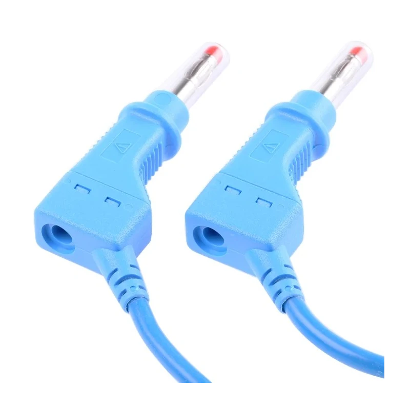 Staubli Connector Test Lead 32A, 600V Blue Silicone Insulated 2 m Lead Length 66.9408-200-23