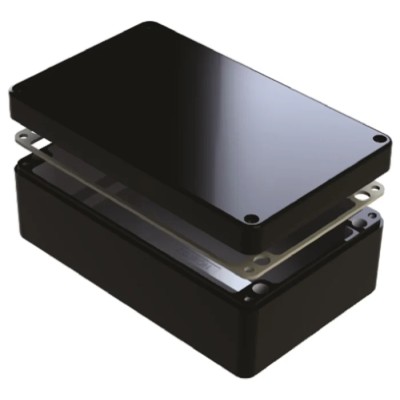 Deltron 486 Series Black Aluminium Enclosure IP68, 80 mm x 220 mm x 120 mm 