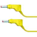 Staubli Connector Test Lead 32A, 600V, Yellow, 500 mm Lead Length 66.9408-050-24