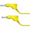Staubli Connector Test Lead 32A, 600V, Yellow, 500 mm Lead Length 66.9408-050-24