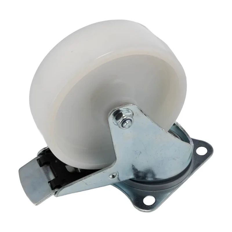 Tente Braked Swivel Castor with 250 kg Load Capacity, 125 mm Polyamide Wheel, Pressed Steel Frame 3477UOR125P62