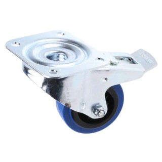 Tente Braked Swivel Castor, 70 kg Load Capacity, 80 mm Polyamide Wheel 3477PIR080P62