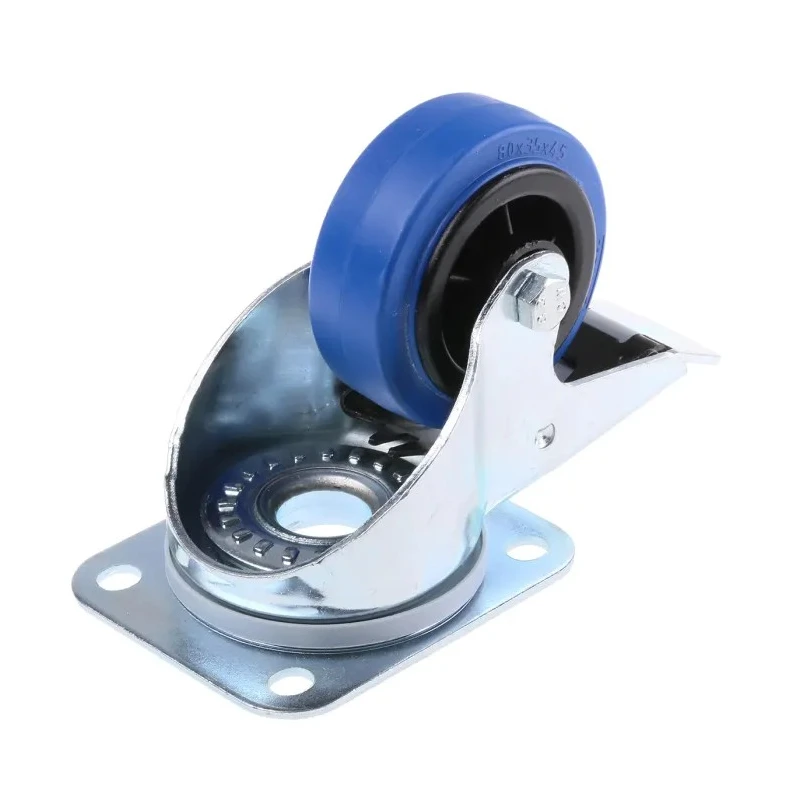 Tente Braked Swivel Castor, 70 kg Load Capacity, 80 mm Polyamide Wheel 3477PIR080P62