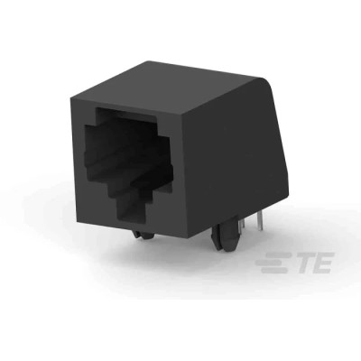 TE Connectivity RJ45 Connector Female Through Hole Cat3 Unshielded Right Angle 1 Port 8 Way 