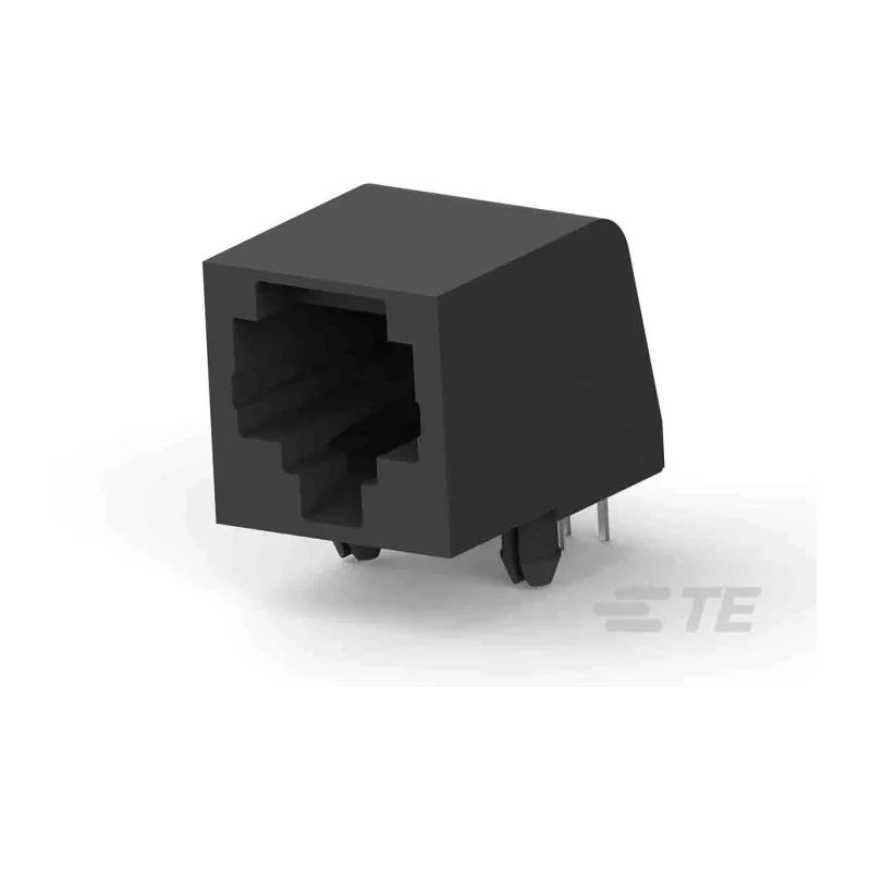 TE Connectivity RJ45 Connector Female Through Hole Cat3 Unshielded Right Angle 1 Port 8 Way 