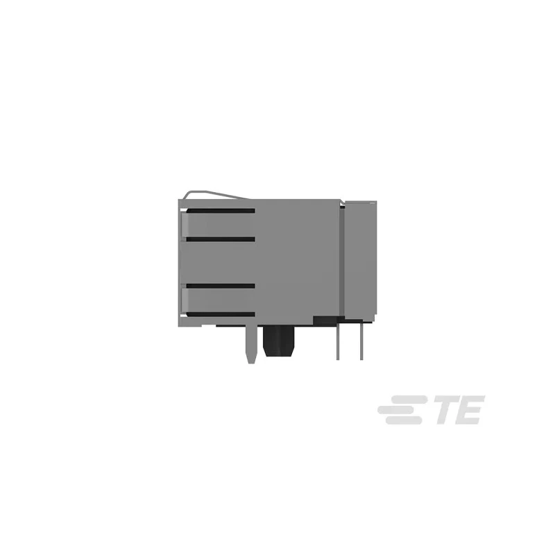 TE Connectivity CGS SP Series RJ45 Connector Female Through Hole Cat5e Shielded Right Angle 1 Port 8 Way RJ45