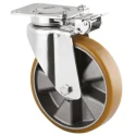 Tente Heavy Duty Braked Swivel Castor with Polyurethane Wheel 160 mm Diameter, 600 kg Load Capacity 3641ITP160P63 FLAT
