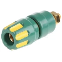 Hirschmann Test & Measurement Yellow Green 35A Binding Post Brass Contacts Gold Plated 8mm Hole Diameter 930103788