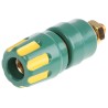 Hirschmann Test & Measurement Yellow Green 35A Binding Post Brass Contacts Gold Plated 8mm Hole Diameter 930103788