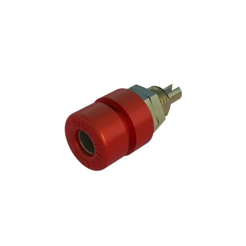 Hirschmann Test & Measurement Red Female Banana Socket 4 mm Connector Solder Termination 60V dc 32A Gold Plating 930166701