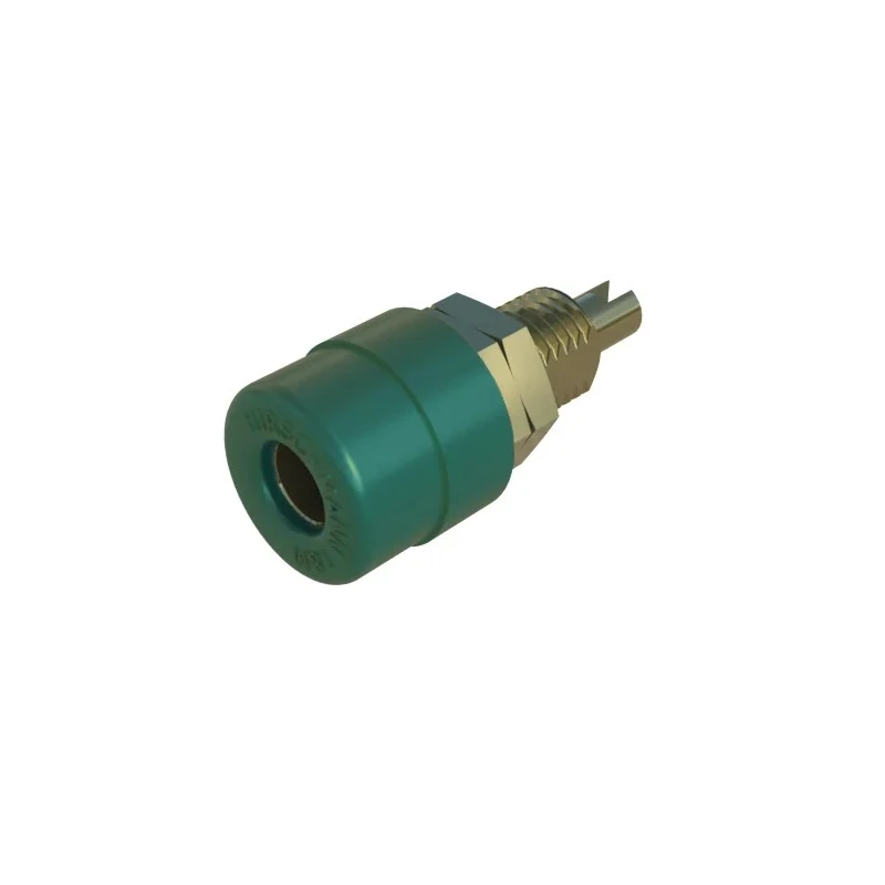 Hirschmann Test & Measurement Green Female Banana Socket 4 mm Connector 60V dc 32A Gold Plating 930176704
