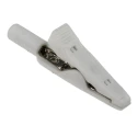 Hirschmann Test & Measurement White Miniature Insulated Crocodile Clip 4mm Jaw Opening 8A Current 930317807