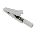 Hirschmann Test & Measurement White Miniature Insulated Crocodile Clip 4mm Jaw Opening 8A Current 930317807