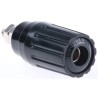 Hirschmann Test & Measurement Black 35A Binding Post with Brass Contacts, Nickel Plated, 2 mm Hole Diameter 930757100