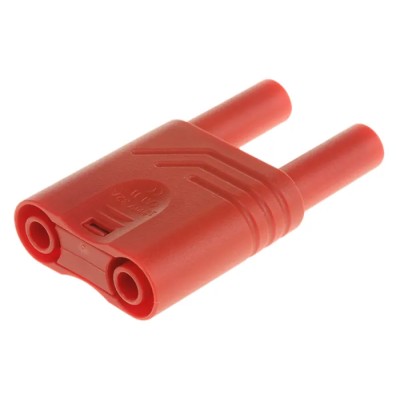 Hirschmann Test & Measurement Red Male Banana Plug 4 mm Connector, Plug-In Termination, 1000 V AC/DC, 32A, Model 932200101