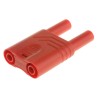Hirschmann Test & Measurement Red Male Banana Plug 4 mm Connector, Plug-In Termination, 1000 V AC/DC, 32A, Model 932200101