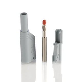 Hirschmann Test & Measurement Grey Male Banana Plug, 4 mm Connector, Screw Termination, 1000 V AC, 1000 V DC, 24A 934099106