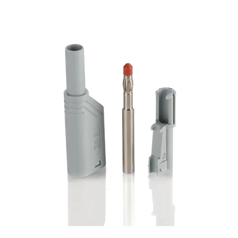 Hirschmann Test & Measurement Grey Male Banana Plug, 4 mm Connector, Screw Termination, 1000 V AC, 1000 V DC, 24A 934099106