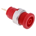 Hirschmann Test & Measurement Red Female Banana Socket 4 mm Connector Tab Termination 1000 V ac/dc 25A Gold 972355101