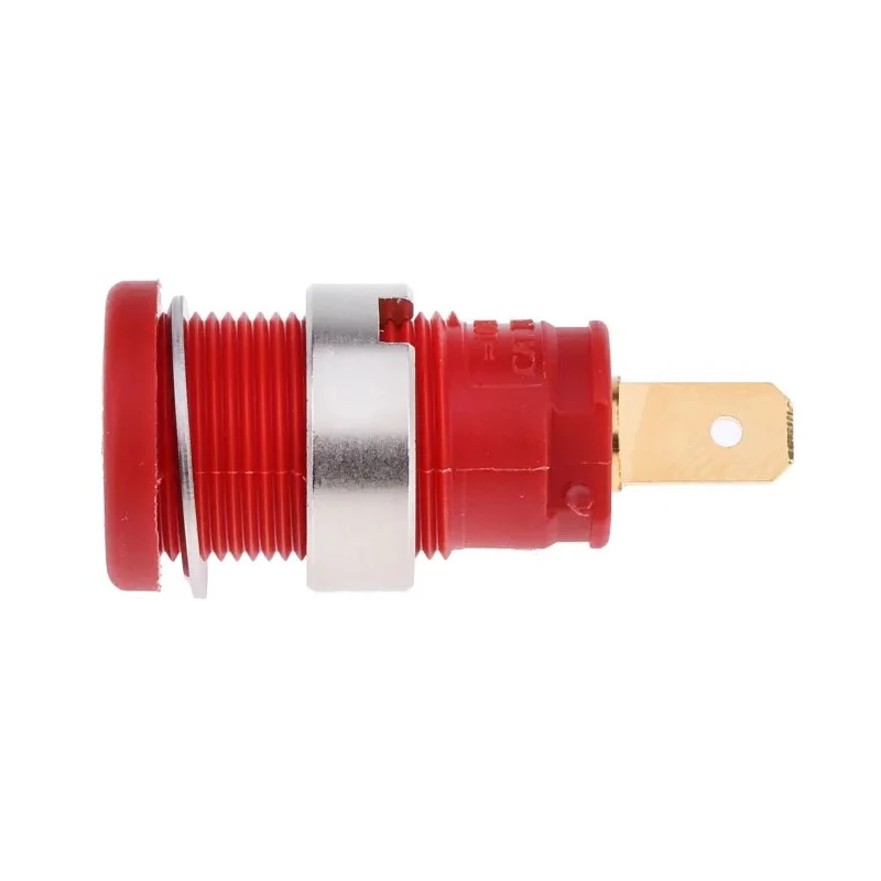 Hirschmann Test & Measurement Red Female Banana Socket 4 mm Connector Tab Termination 1000 V ac/dc 25A Gold 972355101