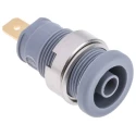 Hirschmann Test & Measurement Grey Female Banana Socket, 4 mm Connector, Tab Termination, 1000 V AC/DC, 25A, Gold 972355106