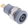 Hirschmann Test & Measurement Grey Female Banana Socket, 4 mm Connector, Tab Termination, 1000 V AC/DC, 25A, Gold 972355106