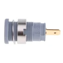 Hirschmann Test & Measurement Grey Female Banana Socket, 4 mm Connector, Tab Termination, 1000 V AC/DC, 25A, Gold 972355106