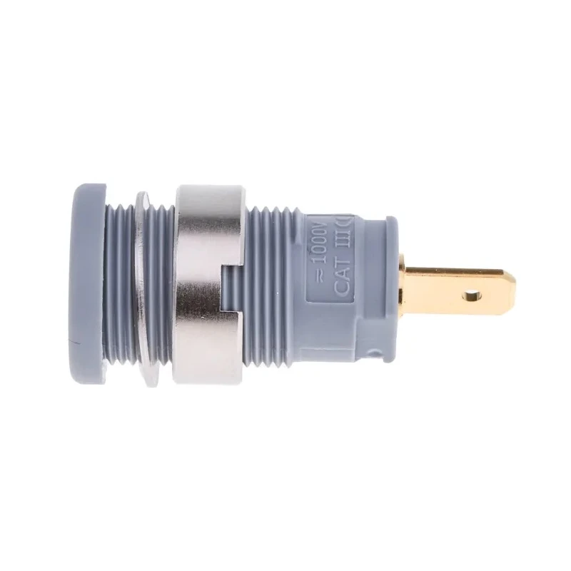 Hirschmann Test & Measurement Grey Female Banana Socket, 4 mm Connector, Tab Termination, 1000 V AC/DC, 25A, Gold 972355106