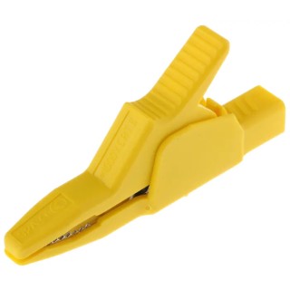 Hirschmann Test & Measurement Yellow Crocodile Clip Brass Contact 32A Insulated 972405103