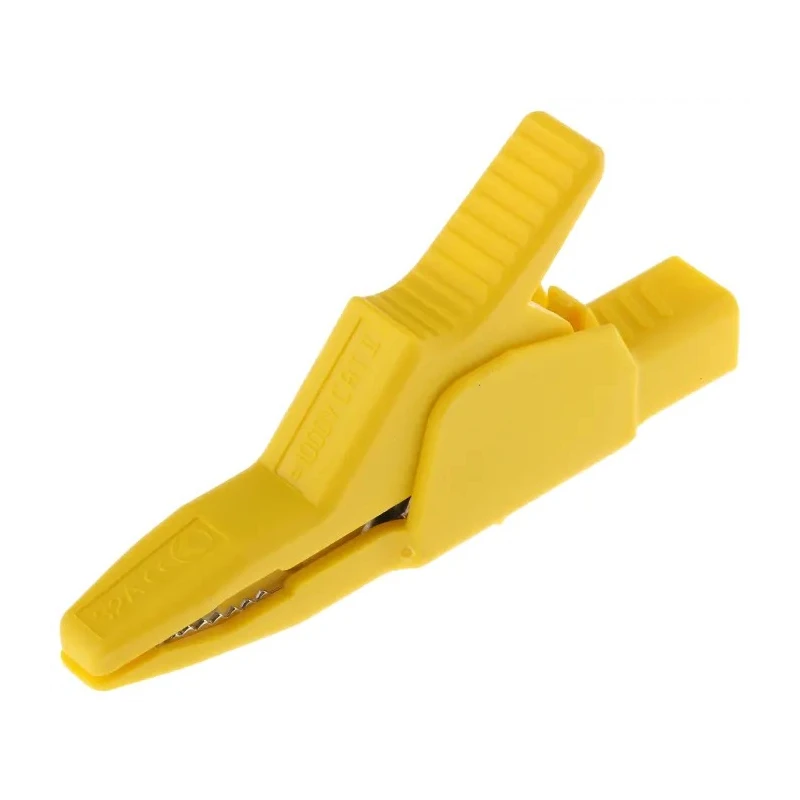 Hirschmann Test & Measurement Yellow Crocodile Clip Brass Contact 32A Insulated 972405103
