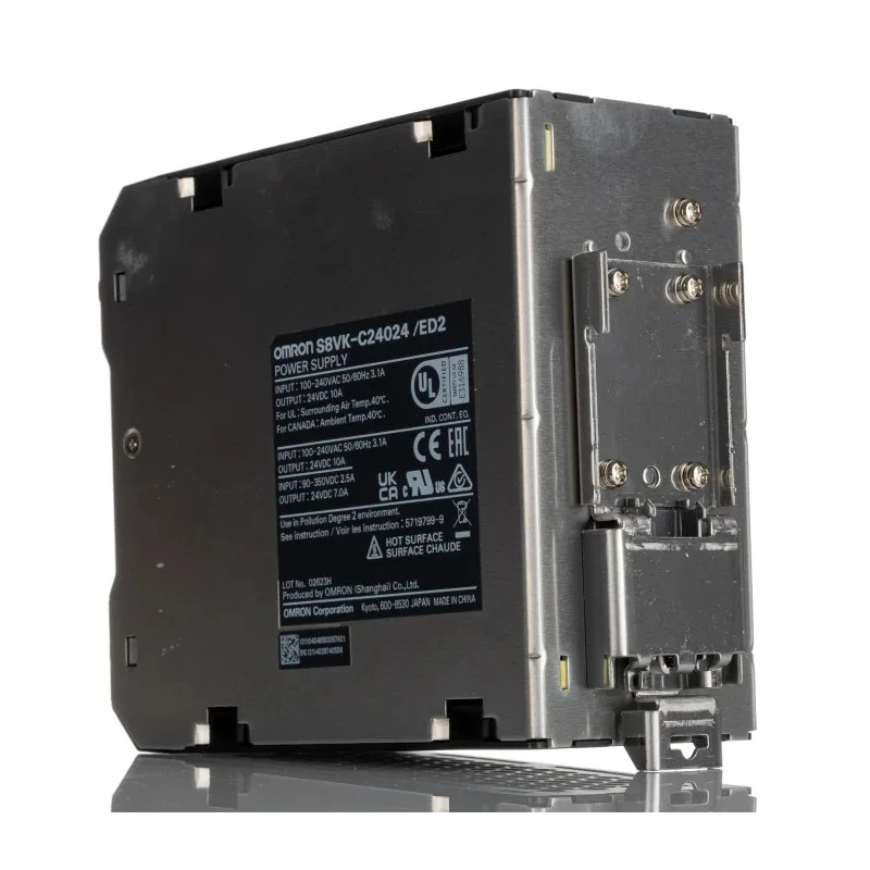 Omron S8VK-C Switched Mode DIN Rail Power Supply AC/DC Input 100-264V AC, 90-350V DC, 24V DC Output 10A 240W 