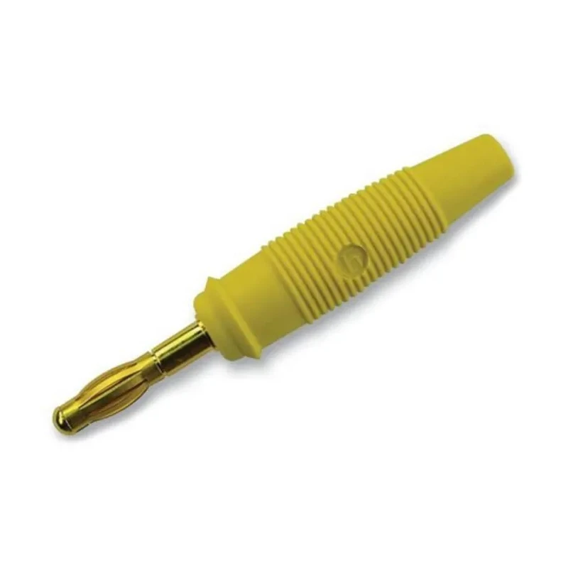Hirschmann Test & Measurement Yellow Male Banana Plug 4 mm Connector Solder Termination 60V DC 32A Gold Plating 972518703