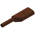 Hirschmann Test & Measurement Brown Male Banana Plug 2 mm Connector Solder Termination 1kV 10A Gold Plating 975090705