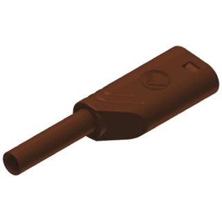 Hirschmann Test & Measurement Brown Male Banana Plug 2 mm Connector Solder Termination 1kV 10A Gold Plating 975090705