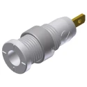 Hirschmann Test & Measurement White Female Banana Socket 2 mm Connector, Tab Termination, 1000 V AC/DC, 10A 975455707