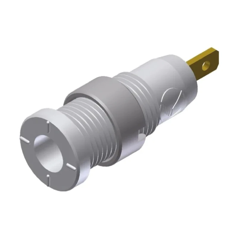 Hirschmann Test & Measurement White Female Banana Socket 2 mm Connector, Tab Termination, 1000 V AC/DC, 10A 975455707