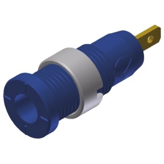 Hirschmann Test & Measurement Blue Female Banana Socket 2 mm Connector Tab Termination 1000 V AC/DC 10A Gold 975455702