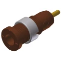 Hirschmann Test & Measurement Brown Female Banana Socket 2 mm Connector 10A 1000V AC/DC Solder Termination 975459705