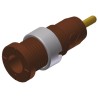 Hirschmann Test & Measurement Brown Female Banana Socket 2 mm Connector 10A 1000V AC/DC Solder Termination 975459705