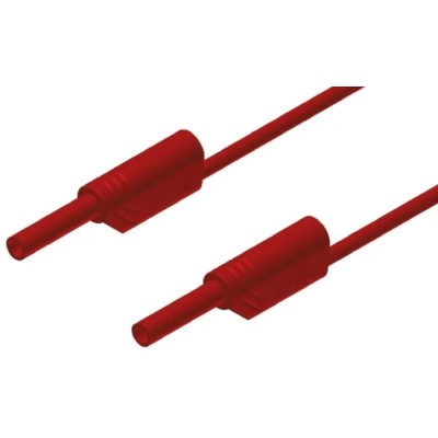 Hirschmann Test & Measurement Connector Test Lead 10A, 1000V AC/DC, Red, 500mm Lead Length 975695701