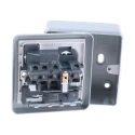 MK Electric 13A Black 1 Gang Switched Plug Socket Logic Plus Type G British K2477ALM