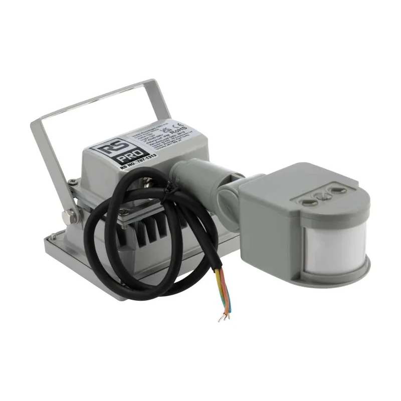 RS PRO PIR Included Floodlight, 1 LED, IP65 Rated, 265V AC, 50W Incandescent Equivalent IP65