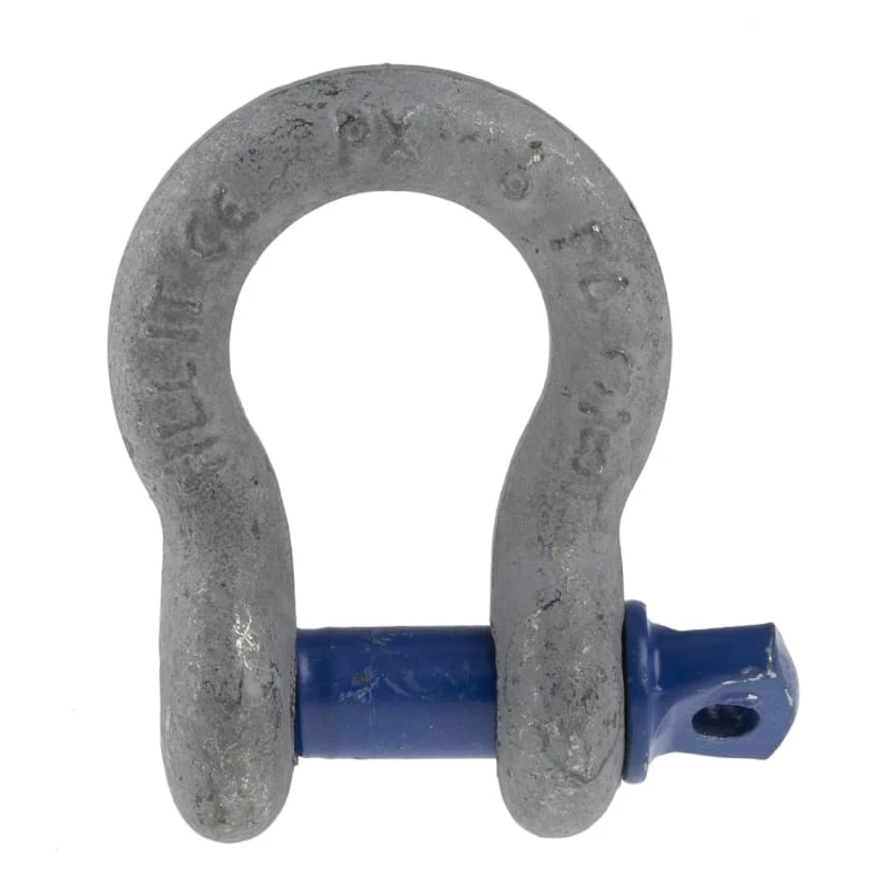 RS PRO Zinc Plated Steel Bow Shackle 1 Ton Safe Working Load Screw Pin 9.65mm Diameter 16.8mm Jaw Width 674-083