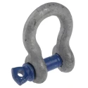 RS PRO Zinc Plated Steel Bow Shackle 1 Ton Safe Working Load Screw Pin 9.65mm Diameter 16.8mm Jaw Width 674-083