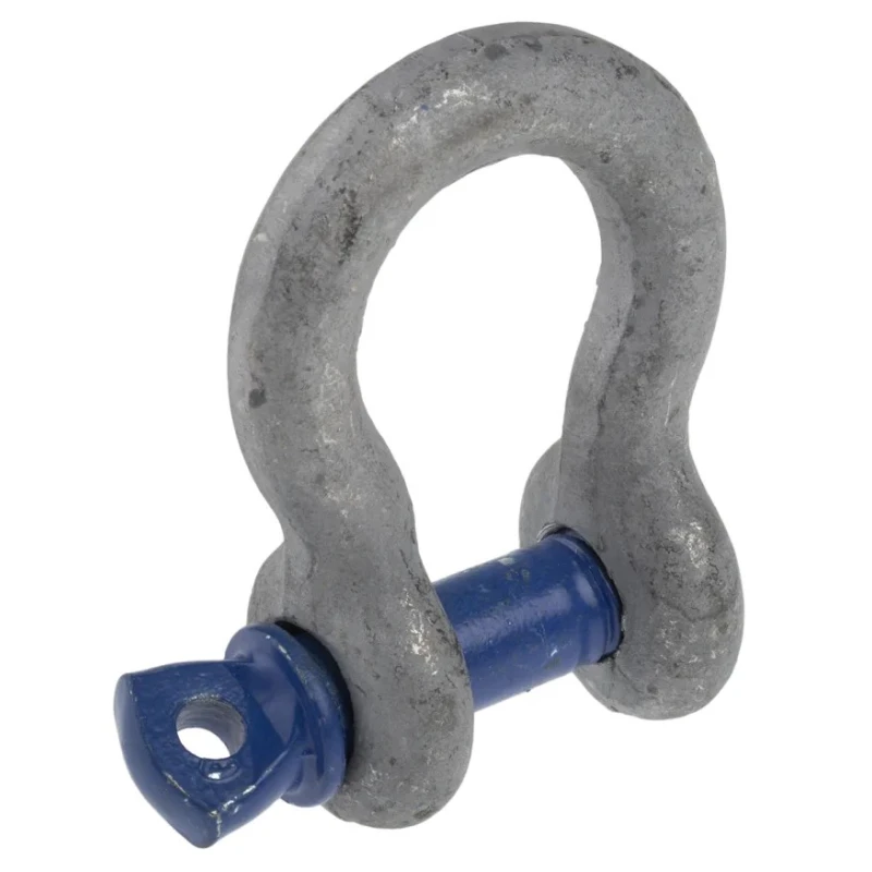 RS PRO Zinc Plated Steel Bow Shackle 1 Ton Safe Working Load Screw Pin 9.65mm Diameter 16.8mm Jaw Width 674-083