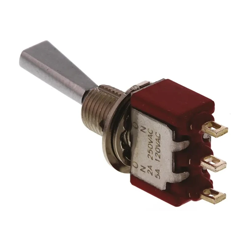 C & K Toggle Switch PCB Mount On-On SPDT Solder Terminal 28 V dc 120 V ac 7101P3YZQE