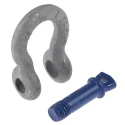 RS PRO Zinc Plated Steel Bow Shackle 1 Ton Safe Working Load Screw Pin 9.65mm Diameter 16.8mm Jaw Width 674-083